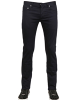 DIOR HOMME - 17.5CM SUPER SLENDER COTTON DENIM JEANS - NAVY