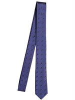 DSQUARED - 5CM MULTI CROSS JACQUARD SILK TIE - BLUE