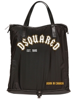 DSQUARED - FOLDABLE NYLON SHOPPER TOTE - BLACK