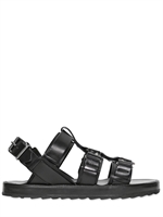 DSQUARED - LEATHER GLADIATOR SANDALS - BLACK