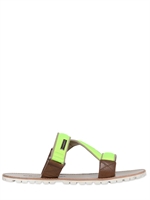 DSQUARED - GROSGRAIN AND LEATHER CROSSOVER SANDALS - YELLOW