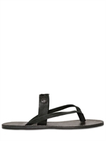 DSQUARED - LEATHER FLIP FLIPS WITH METAL BADGES - BLACK