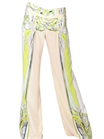 ROBERTO CAVALLI - PRINTED SILK CREPE DE CHINE TROUSERS - MULTI