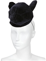 FRANCESCO BALLESTRAZZI - VELVET PANTHER HEADBAND - BLUE NAVY