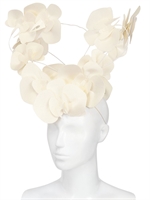FRANCESCO BALLESTRAZZI - ORCHIDS SILK HEADBAND - WHITE