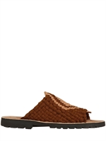CHUBASCO - NYLON AND LEATHER TRICOT SANDALS - LIGHT BROWN