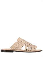 CHUBASCO - HAND WOVEN NUBUCK LEATHER SANDALS - TAUPE