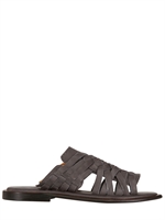 CHUBASCO - HAND WOVEN NUBUCK LEATHER SANDALS - CHARCOAL GREY