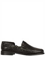 CHUBASCO - HANDGEWEBTE LEDERTRIKOTLOAFERS - SCHWARZ
