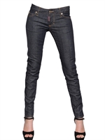 DSQUARED - SUPER SLIM STRETCH COTTON DENIM JEANS - BLUE