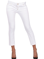 DSQUARED - MINI MILLER STRETCH COTTON DENIM JEANS - WHITE