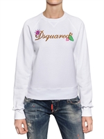 DSQUARED - FELPA IN COTONE - BIANCO