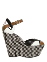 DIEGO DOLCINI - ZEPPE IN PELLE E RAFIA INTRECCIATA 140MM - MULTICOLORE
