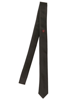 DIOR HOMME - 4CM BEE SILK SATIN TIE - BLACK/RED