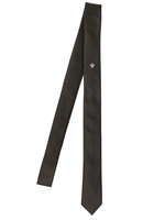 DIOR HOMME - 4CM BEE SILK SATIN TIE - BLACK/WHITE