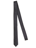 DIOR HOMME - 4CM MICRO SILK JACQUARD STRIPED TIE - BLUE/SILVER