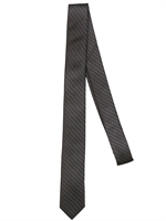 DIOR HOMME - 5CM MICRO SILK JACQUARD DIOR LOGO TIE - BLACK