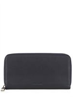 DIOR HOMME - WEICHE BRIEFTASCHE AUS NARBLEDER MIT LANGEM ZIP - BLAU