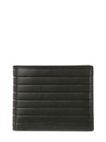 DIOR HOMME - PLISSIERTE GELDBÖRSE AUS WEICHEM LEDER - SCHWARZ