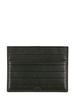 DIOR HOMME - PLISSIERTE KARTENHÜLLE AUS WEICHEM LEDER - SCHWARZ