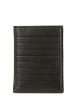 DIOR HOMME - PLISSIERTE, KOMPAKTE BRIEFTASCHE AUS WEICHEM LEDER - SCHWARZ
