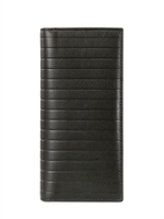 DIOR HOMME - PLISSIERTE, LANGE BRIEFTASCHE AUS WEICHEM LEDER - SCHWARZ