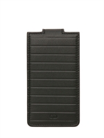 DIOR HOMME - PLISSIERTE IPHONE-HÜLLE AUS WEICHEM LEDER - SCHWARZ
