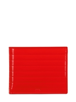 DIOR HOMME - VERSPIEGELTE, PLISSIERTE BRIEFTASCHE AUS LEDER - ROT