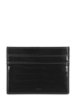 DIOR HOMME - VERSPIEGELTE, PLISSIERTE KARTENHÜLLE AUS LEDER - SCHWARZ