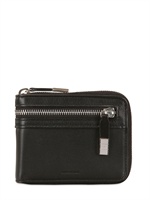 DIOR HOMME - DH1 KLEINE LEDERBRIEFTASCHE MIT REIßVERSCHLUSS - SCHWARZ