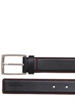 DIOR HOMME - 3CM LEDERGÜRTEL MIT ROTEN NÄHTEN - BLAU/ROT