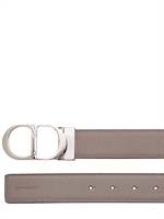 DIOR HOMME - 3,5CM WENDBARER GÜRTEL AUS NARB-KALBSLEDER - BEIGE/SCHWARZ