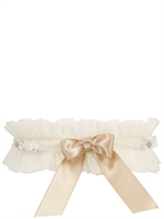 LASCIVIOUS - GIARRETTIERA IN PIZZO E TULLE - AVORIO