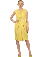 SALVATORE FERRAGAMO - SEIDENJACQUARD-KLEID - VANILLA