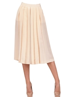 SALVATORE FERRAGAMO - GONNA LUNGA IN CREPE DE CHINE - ROSA
