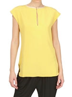 SALVATORE FERRAGAMO - TOP AUS CREPE DE CHINE - MULTI