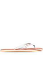 DOLCE & GABBANA - NYLON STRIPED THONG FLIP FLOPS - MULTI ORANGE