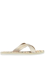 DOLCE & GABBANA - PVC STRIPED CRISS CROSS FLIP FLOPS - MULTI WHITE