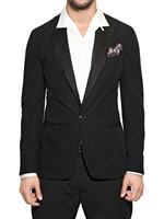 DOLCE & GABBANA - GEWASCHENES BAUMWOLL REVERS JACKET - SCHWARZ