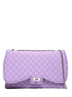 LEGHILÀ - GESTEPPTE SCHULTERTASCHE AUS NEOPREN - LILAC/WHITE