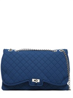 LEGHILÀ - GESTEPPTE SCHULTERTASCHE AUS NEOPREN - BLAU/PINK