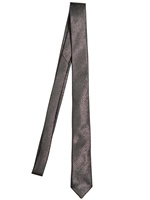 SAINT LAURENT - 4CM SILK LAME' TIE - SILVER