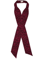 SAINT LAURENT - ASCOTSCHAL AUS BEDRUCKTEM SEIDENKREPP - FUCHSIE