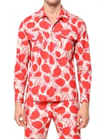 MARC JACOBS - GIACCA IN TELA DI COTONE STAMPA PAPAYA - ROSSO/ROSA