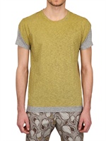 MARC JACOBS - PRINTED MARLED JERSEY T-SHIRT - GREY/MULTI