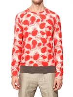 MARC JACOBS - PAPAYA DRUCK LEICHTES FLEECE SWEATSHIRT - ROT/PINK