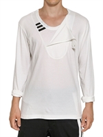 Y-3 - LEICHTES T-SHIRT AUS BAUMWOLLJERSEY - WEIß/SCHWARZ