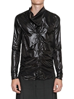 RICK OWENS - SOFT NYLON MEGA COWL SHIRT - BLACK