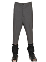 RICK OWENS - PANTALONI IN LANA STRETCH - POLVERE