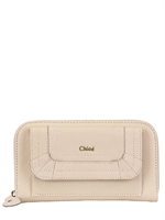 CHLOE' - PARATY GRAINED LEATHER LONG ZIP WALLET - FLANNEL